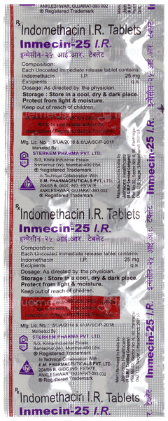 Inmecin 25 Ir Tablet 10